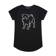 Load image into Gallery viewer, Pug Mum Breed Illustration Ladies T-Shirt