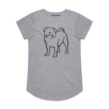 Load image into Gallery viewer, Pug Mum Breed Illustration Ladies T-Shirt