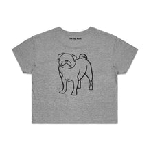 Load image into Gallery viewer, Pug Mum Breed Illustration Crop T-Shirt