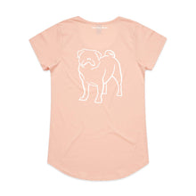 Load image into Gallery viewer, Pug Mum Breed Illustration Ladies T-Shirt