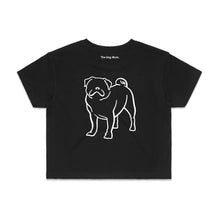 Load image into Gallery viewer, Pug Mum Breed Illustration Crop T-Shirt