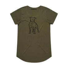 Load image into Gallery viewer, Staffy Mum Breed Illustration Ladies T-Shirt