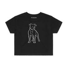 Load image into Gallery viewer, Staffy Mum Breed Illustration Crop T-Shirt