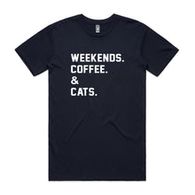 Load image into Gallery viewer, WEEKENDS. ?? &amp; CATS. T-Shirt