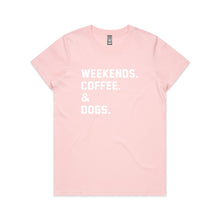 Load image into Gallery viewer, WEEKENDS. ?? &amp; DOGS. Classic T-Shirt