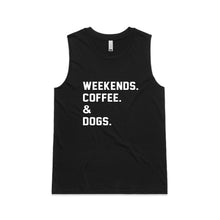 Load image into Gallery viewer, WEEKENDS. ?? &amp; DOGS. Ladies Tank