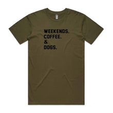Load image into Gallery viewer, WEEKENDS. ?? &amp; DOGS. Unisex T-Shirt