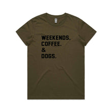 Load image into Gallery viewer, WEEKENDS. ?? &amp; DOGS. Classic T-Shirt