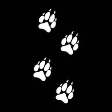 Load image into Gallery viewer, Wolf Prints x4 Bumper Sticker