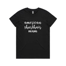 Load image into Gallery viewer, Breed Specific Cat Mum (thick cursive) Classic T-Shirt