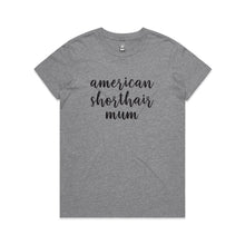 Load image into Gallery viewer, Breed Specific Cat Mum (thick cursive) Classic T-Shirt