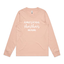 Load image into Gallery viewer, Breed Specific Cat Mum (thick cursive) Long Sleeve T-Shirt