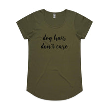 Load image into Gallery viewer, dog hair don't care Ladies T-Shirt