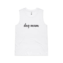 Load image into Gallery viewer, dog mum (thick cursive) Ladies Tank