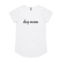 Load image into Gallery viewer, dog mum (thick cursive) Ladies T-Shirt