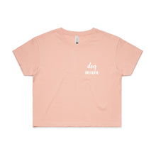Load image into Gallery viewer, dog mum (thick cursive) LC Crop T-Shirt