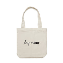 Load image into Gallery viewer, dog mum (thick cursive) Luxe Tote Bag