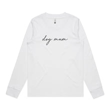Load image into Gallery viewer, dog mum (thin cursive) Long Sleeve T-Shirt