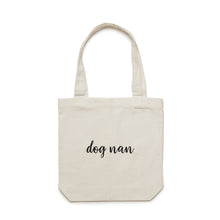 Load image into Gallery viewer, dog nan (thick cursive) Luxe Tote Bag
