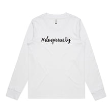 Load image into Gallery viewer, #dogaunty (thick cursive) Long Sleeve T-Shirt