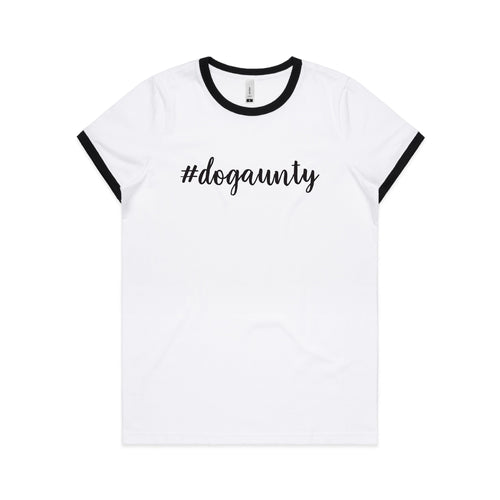 #dogaunty (thick cursive) Ringer T-Shirt