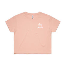 Load image into Gallery viewer, dog mom (thick cursive) LC Crop T-Shirt