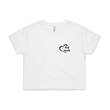 Load image into Gallery viewer, dogmum heart (thick cursive) LC Crop T-Shirt
