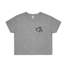 Load image into Gallery viewer, dogmum heart (thick cursive) LC Crop T-Shirt