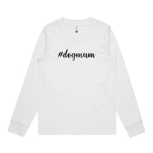 Load image into Gallery viewer, #dogmum (thick cursive) Long Sleeve T-Shirt