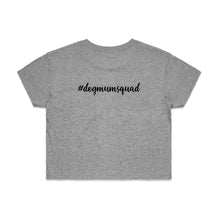 Load image into Gallery viewer, #dogmumsquad (thick cursive) Crop T-Shirt