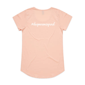 #dogmumsquad (thick cursive) Ladies T-Shirt