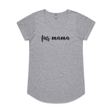 Load image into Gallery viewer, fur mama (thick cursive) Ladies T-Shirt
