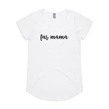 Load image into Gallery viewer, fur mama (thick cursive) Ladies T-Shirt