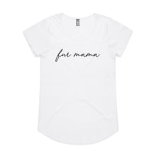 Load image into Gallery viewer, fur mama (thin cursive) Ladies T-Shirt