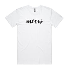 Load image into Gallery viewer, meow (thick cursive) Unisex T-Shirt