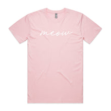 Load image into Gallery viewer, meow (thin cursive) Unisex T-Shirt