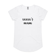 Load image into Gallery viewer, [name]'s mum (thick cursive) Ladies T-Shirt