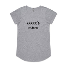 Load image into Gallery viewer, [name]'s mum (thick cursive) Ladies T-Shirt