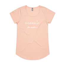 Load image into Gallery viewer, [name]'s mum (thin cursive) Ladies T-Shirt