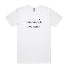 Load image into Gallery viewer, [name]'s mum (thin cursive) Unisex T-Shirt