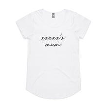 Load image into Gallery viewer, [name]'s mum (thin cursive) Ladies T-Shirt