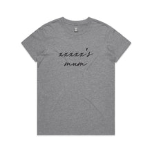 Load image into Gallery viewer, [name]'s mum (thin cursive) Classic T-Shirt