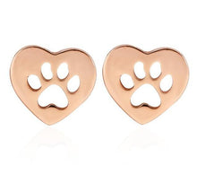 Load image into Gallery viewer, Paw Print on my Heart Earrings