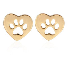 Load image into Gallery viewer, Paw Print on my Heart Earrings