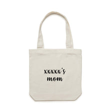 Load image into Gallery viewer, [name]'s mom (thick cursive) Luxe Tote Bag