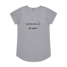 Load image into Gallery viewer, [name]'s mom (thin cursive) Ladies T-Shirt