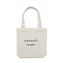 Load image into Gallery viewer, [name]'s mom (thin cursive) Luxe Tote Bag