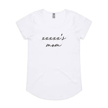 Load image into Gallery viewer, [name]'s mom (thin cursive) Ladies T-Shirt